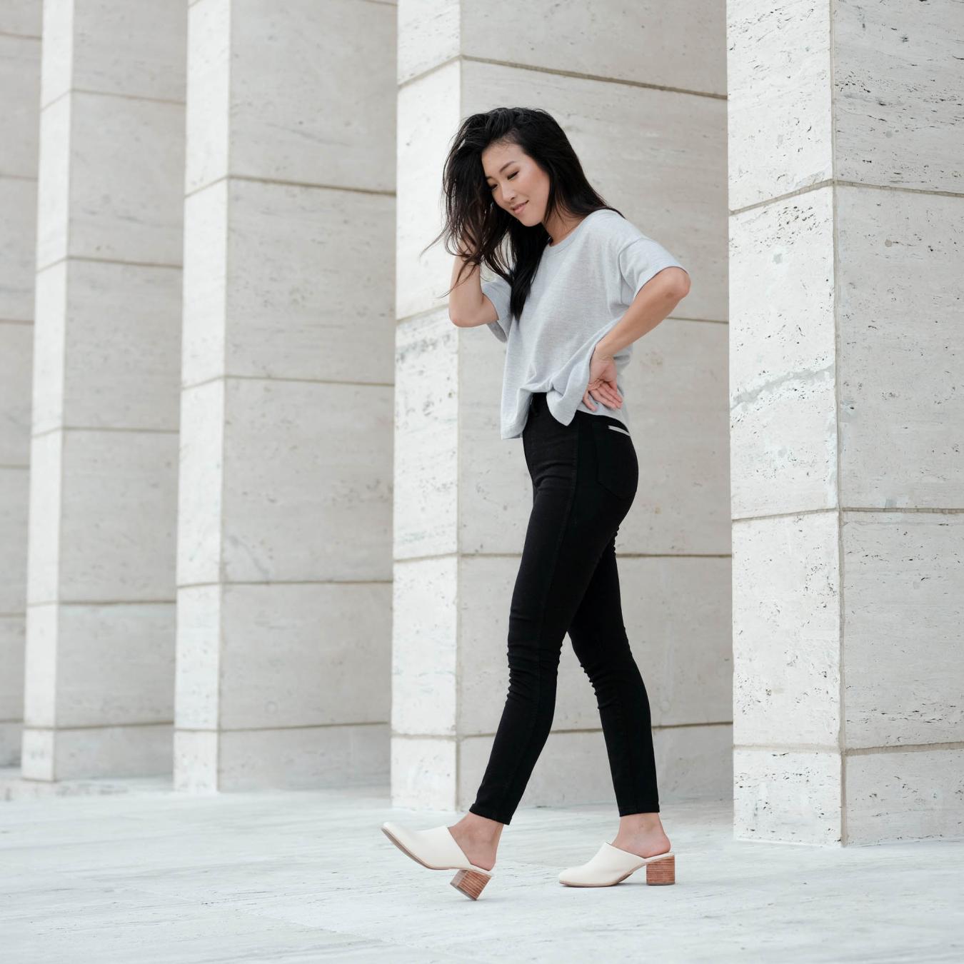 Nisolo All-Day Heeled Mule Bone | Women Heels