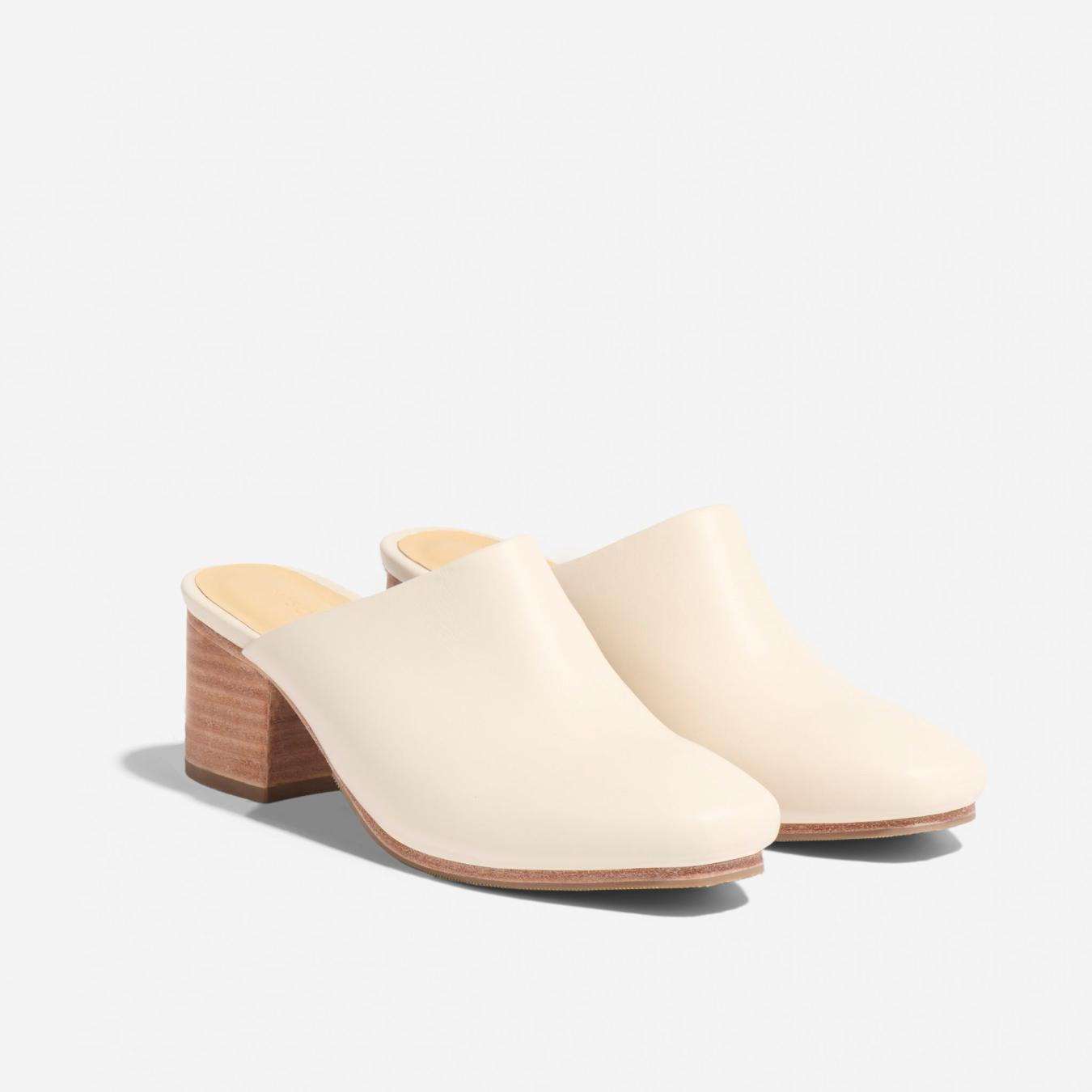 Nisolo All-Day Heeled Mule Bone | Women Loafers &amp; Mules
