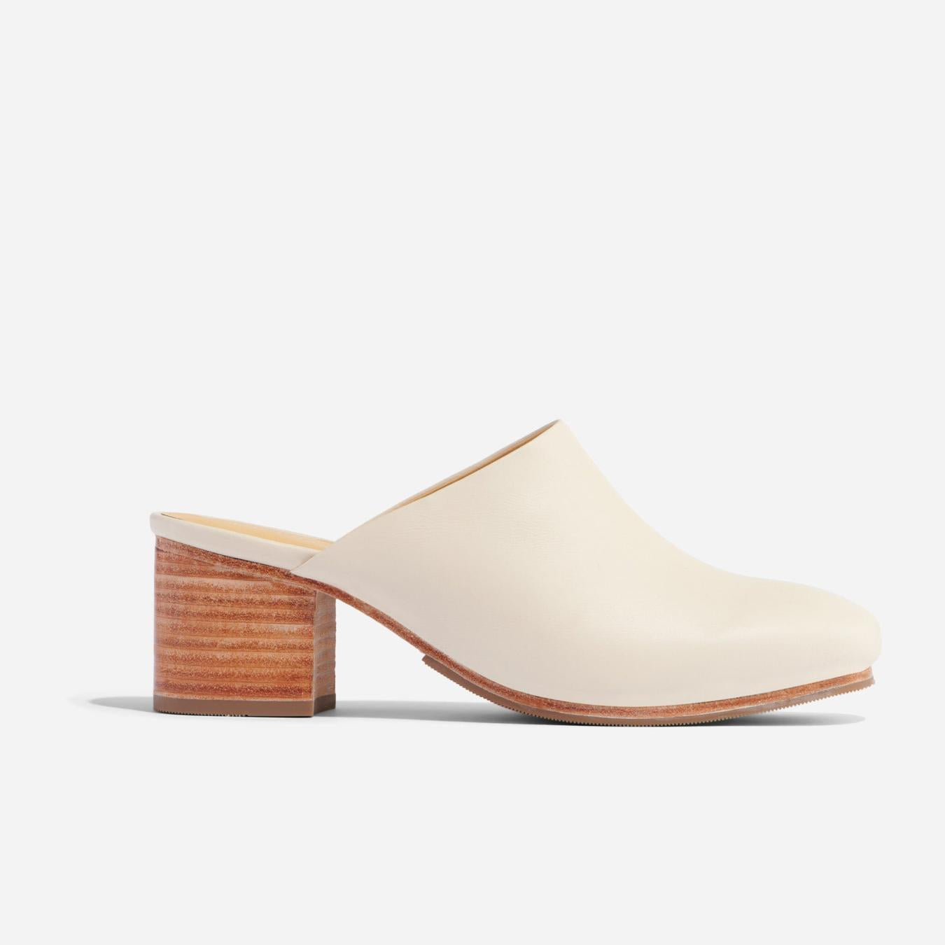 Nisolo All-Day Heeled Mule Bone | Women Loafers &amp; Mules