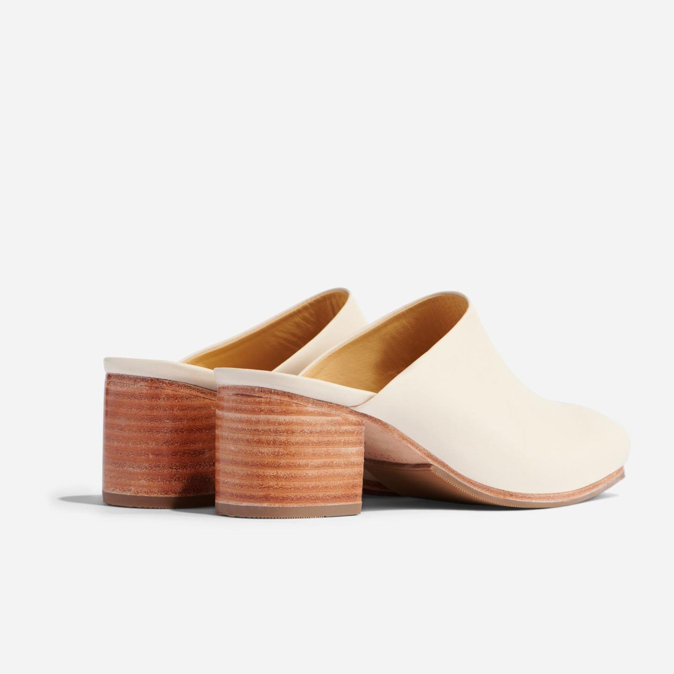 Nisolo All-Day Heeled Mule Bone | Women Loafers &amp; Mules