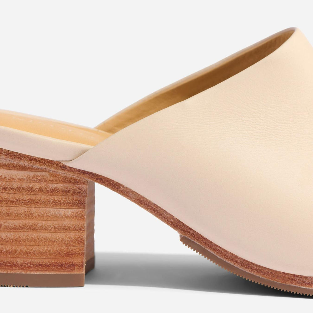 Nisolo All-Day Heeled Mule Bone | Women Loafers &amp; Mules