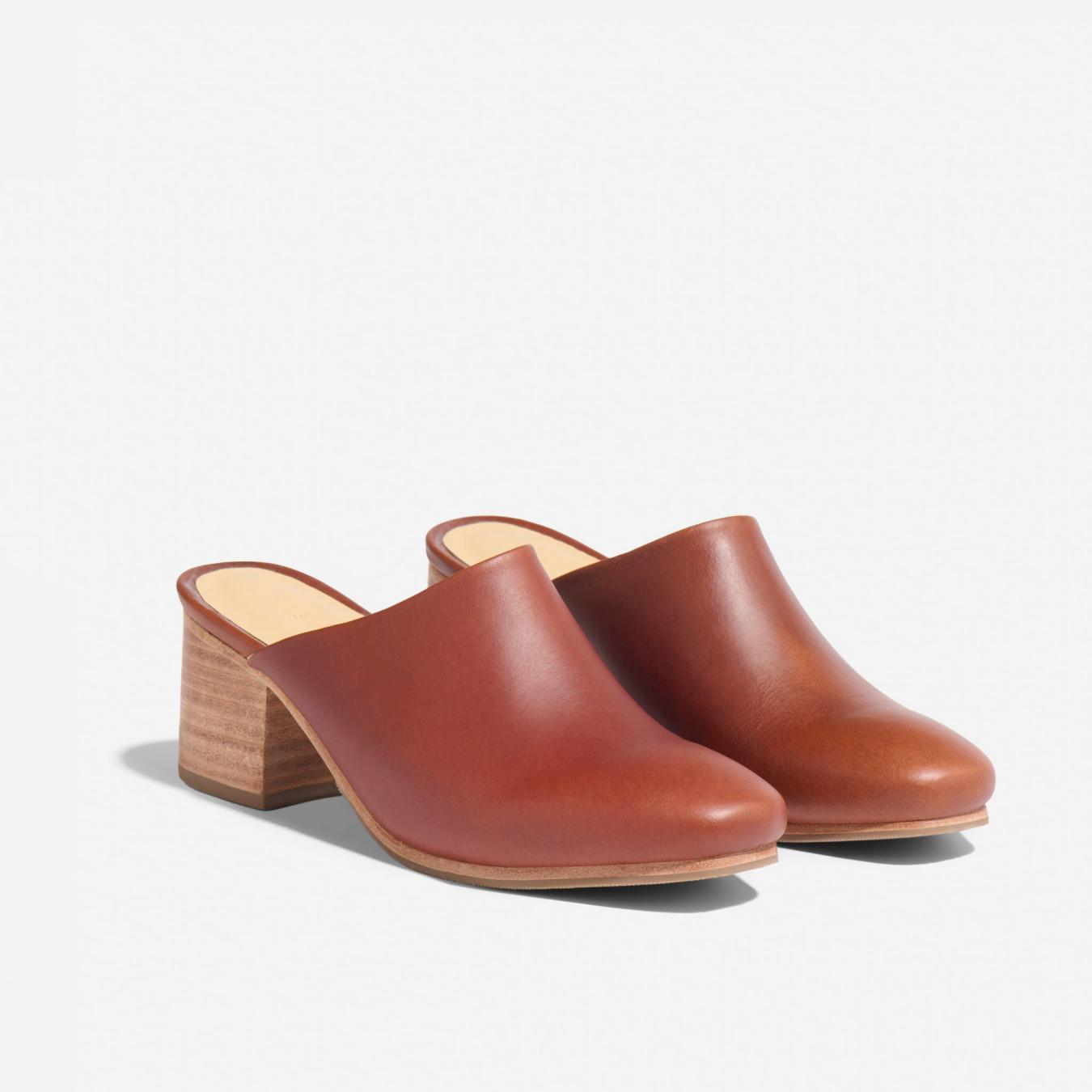 Nisolo All-Day Heeled Mule Brandy | Women Heels