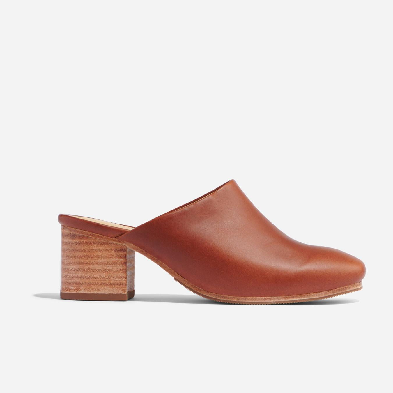 Nisolo All-Day Heeled Mule Brandy | Women Heels