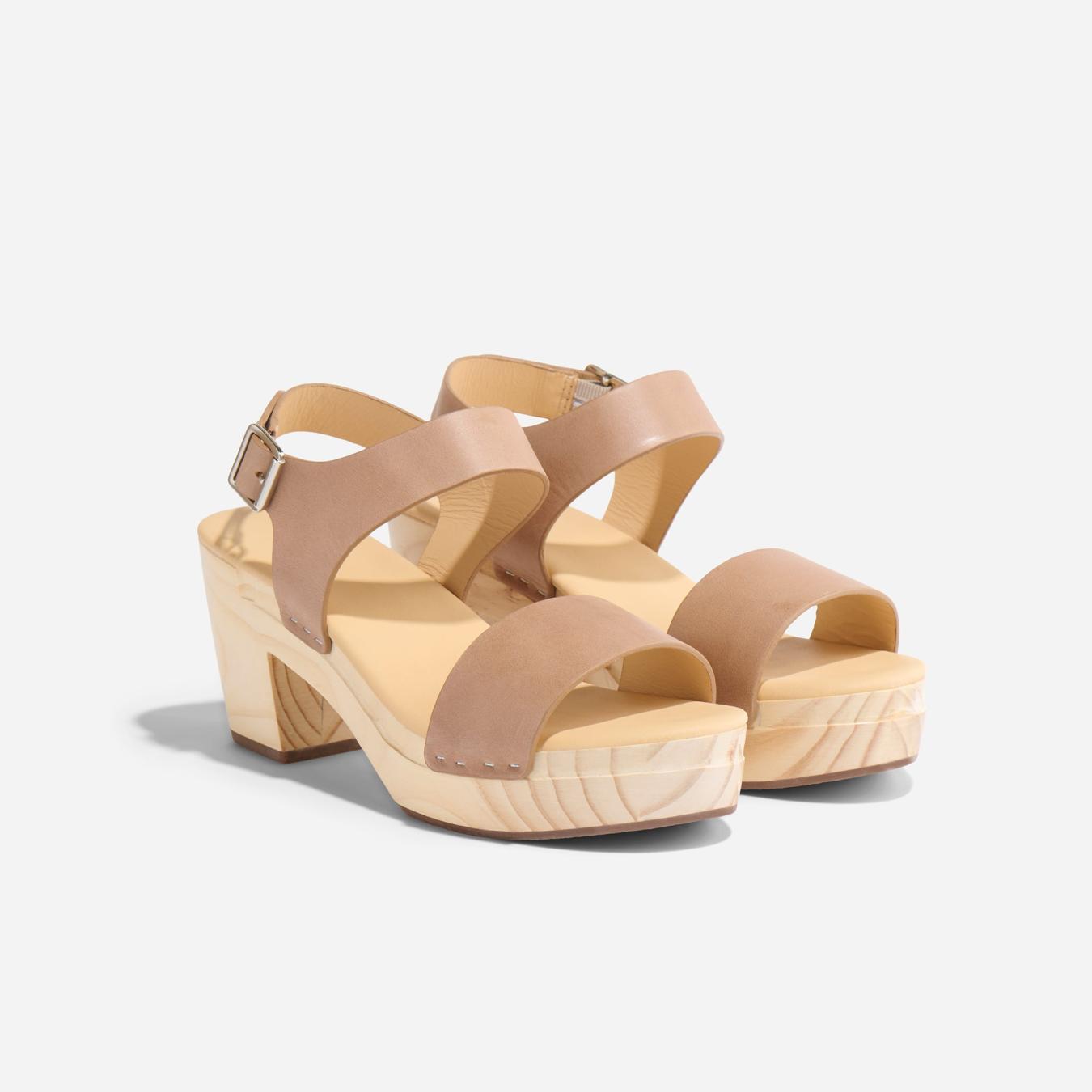 Nisolo All-Day Open Toe Clog Almond | Women Sandals