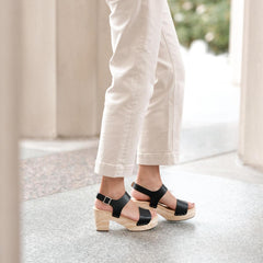 Nisolo All-Day Open Toe Clog Black | Women Sandals