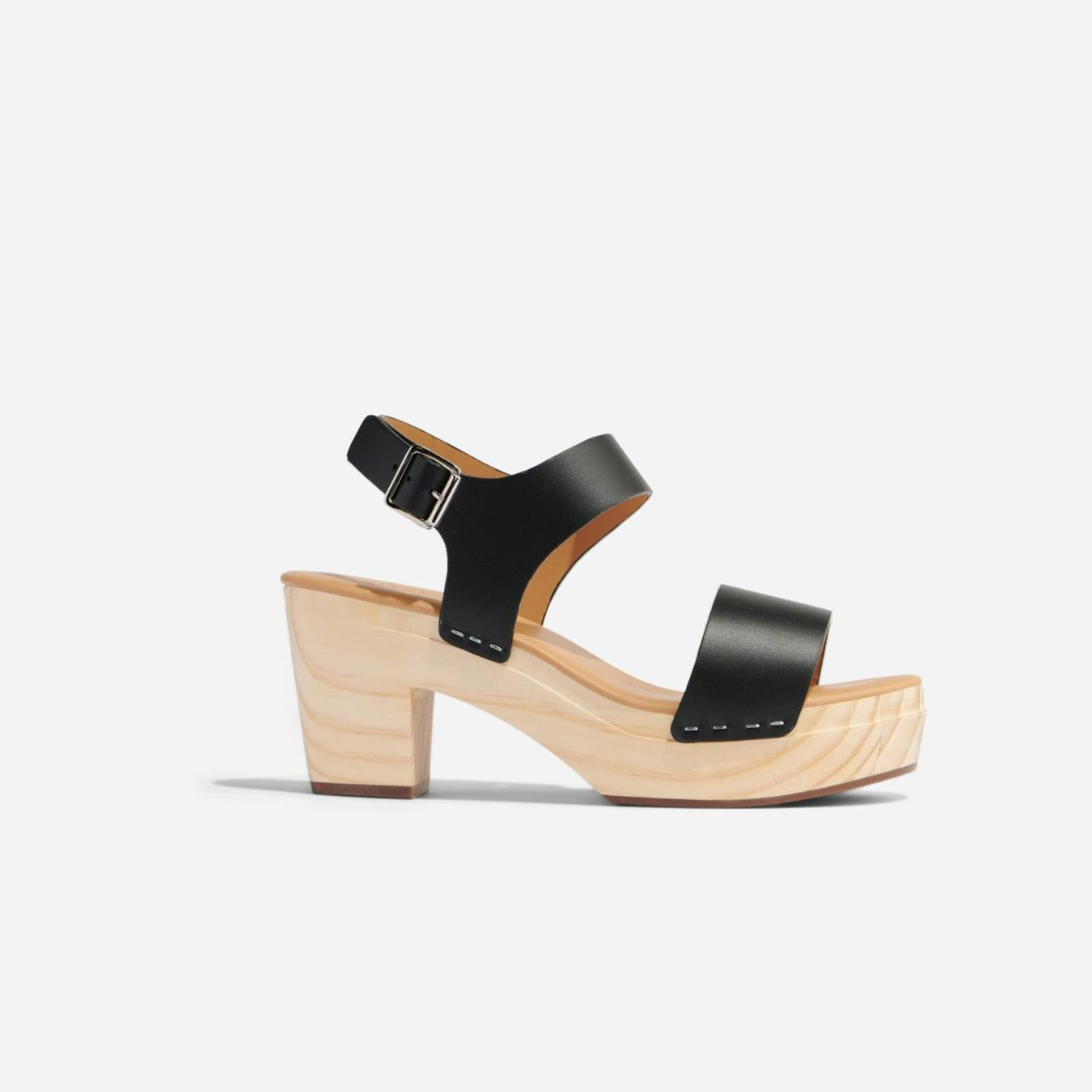 Nisolo All-Day Open Toe Clog Black | Women Sandals
