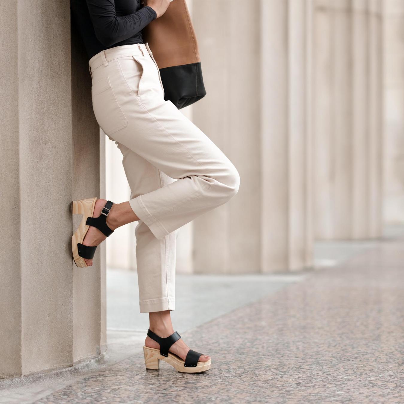 Nisolo All-Day Open Toe Clog Black | Women Sandals