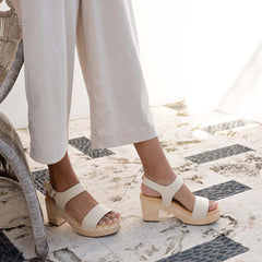 Nisolo All-Day Open Toe Clog Bone | Women Sandals