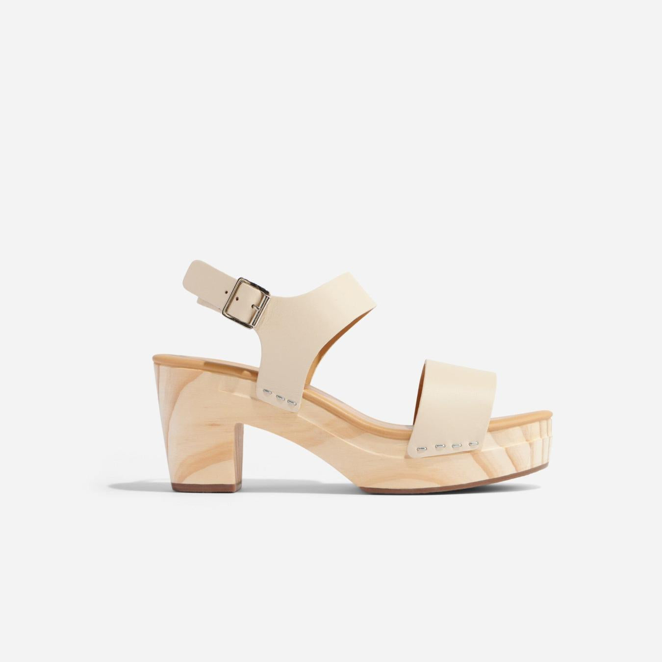 Nisolo All-Day Open Toe Clog Bone | Women Sandals