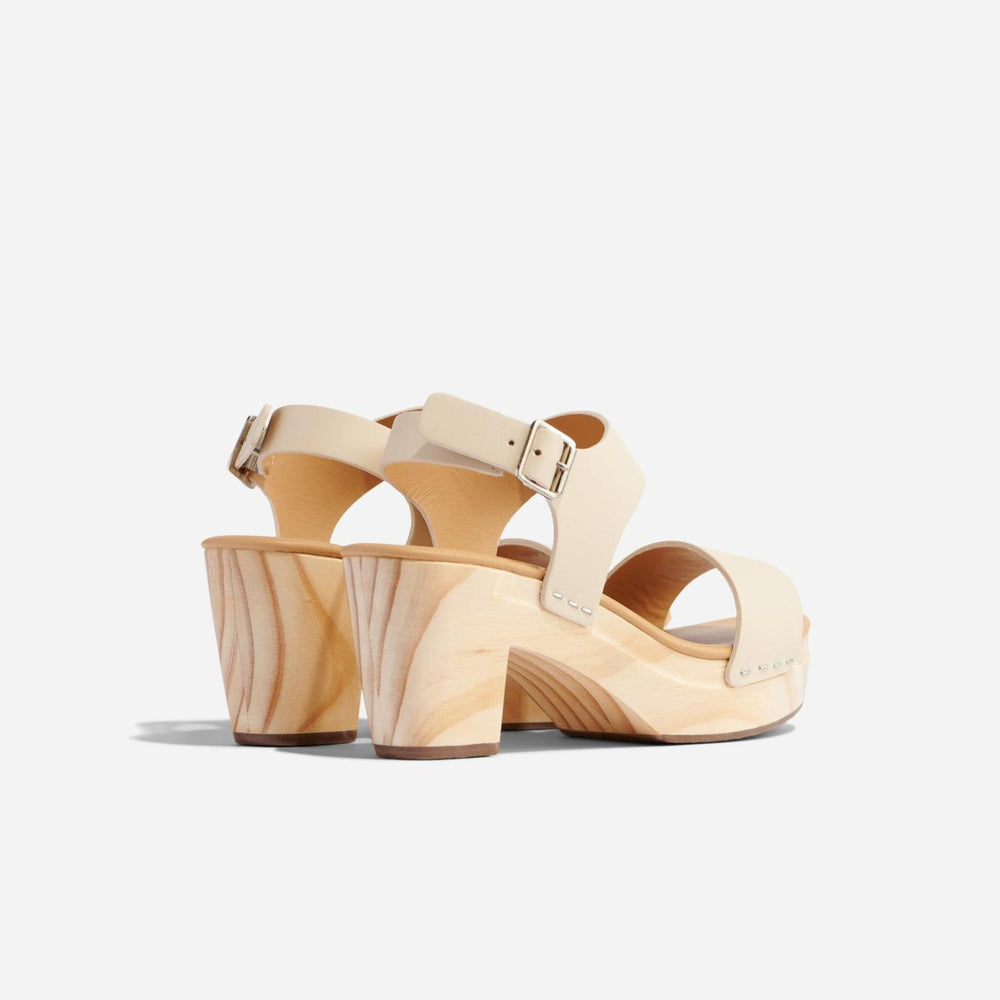 Nisolo All-Day Open Toe Clog Bone | Women Sandals