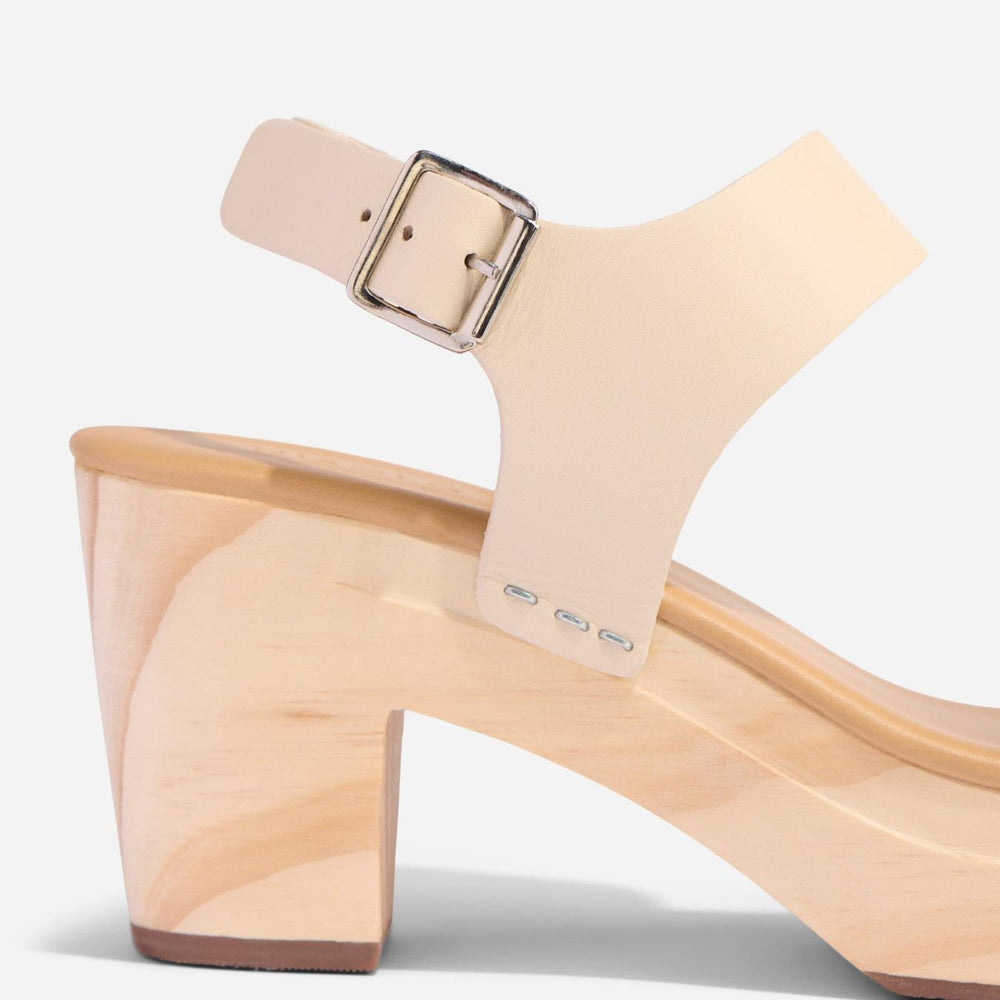 Nisolo All-Day Open Toe Clog Bone | Women Sandals