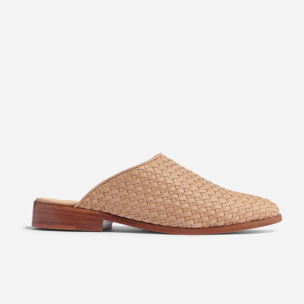 Nisolo Ama Woven Mule Woven Almond | Women Flats &amp; Slip Ons