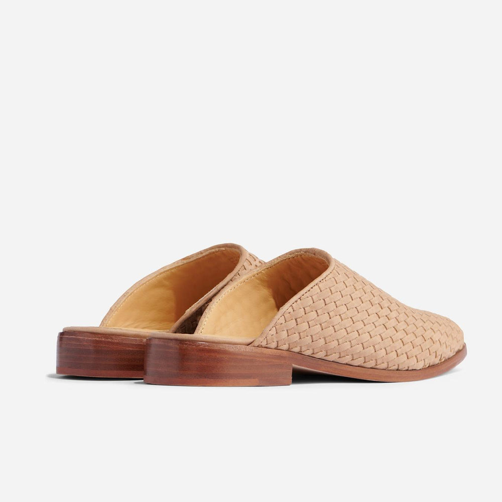 Nisolo Ama Woven Mule Woven Almond | Women Flats &amp; Slip Ons