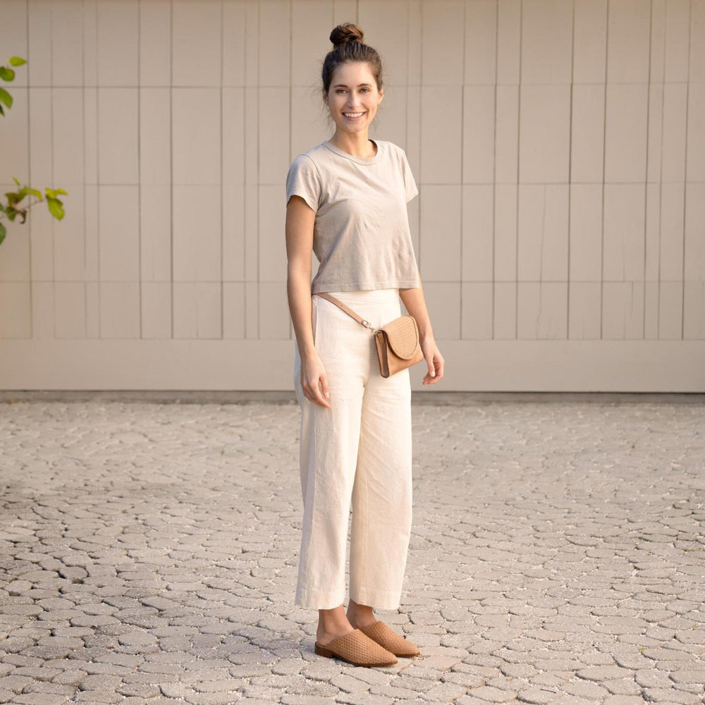 Nisolo Ama Woven Mule Woven Almond | Women Loafers &amp; Mules