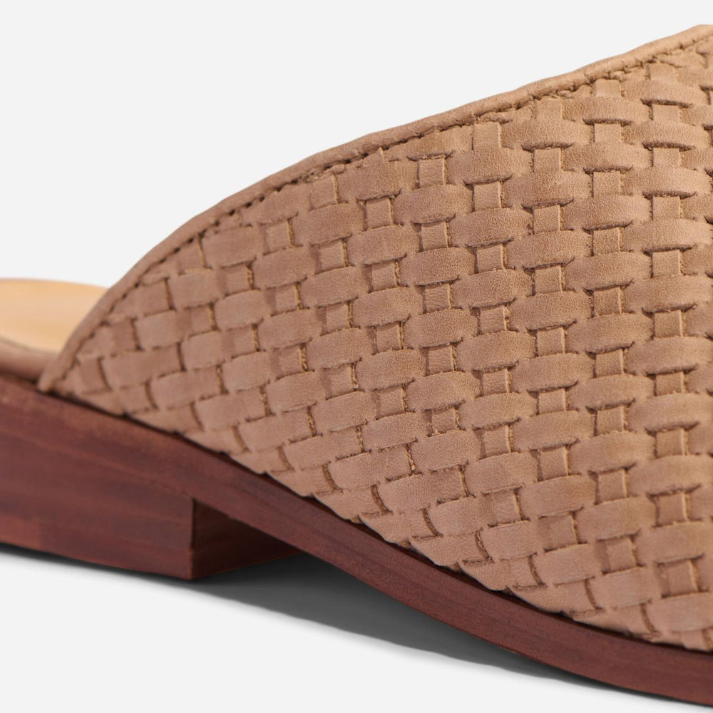 Nisolo Ama Woven Mule Woven Almond | Women Loafers &amp; Mules