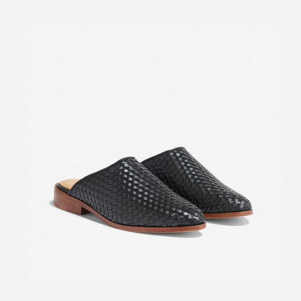 Nisolo Ama Woven Mule Woven Black | Women Loafers &amp; Mules