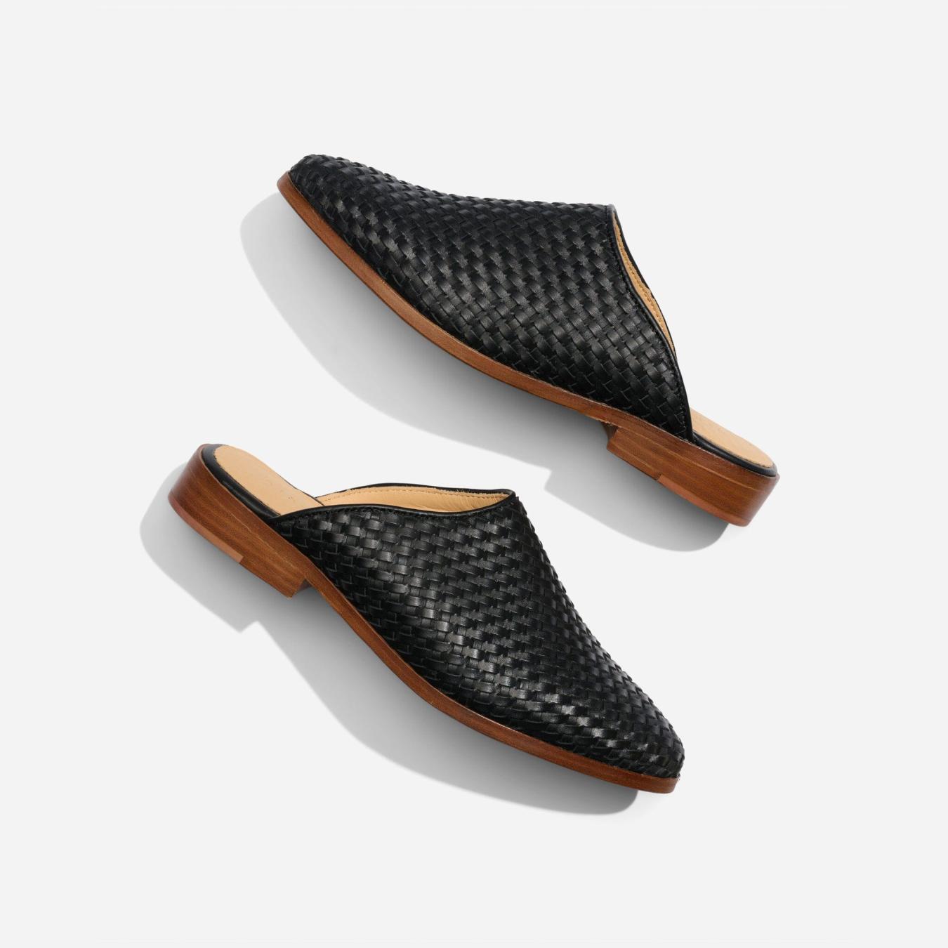 Nisolo Ama Woven Mule Woven Black | Women Loafers &amp; Mules