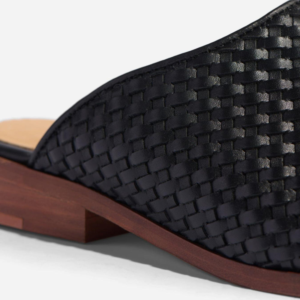 Nisolo Ama Woven Mule Woven Black | Women Loafers &amp; Mules