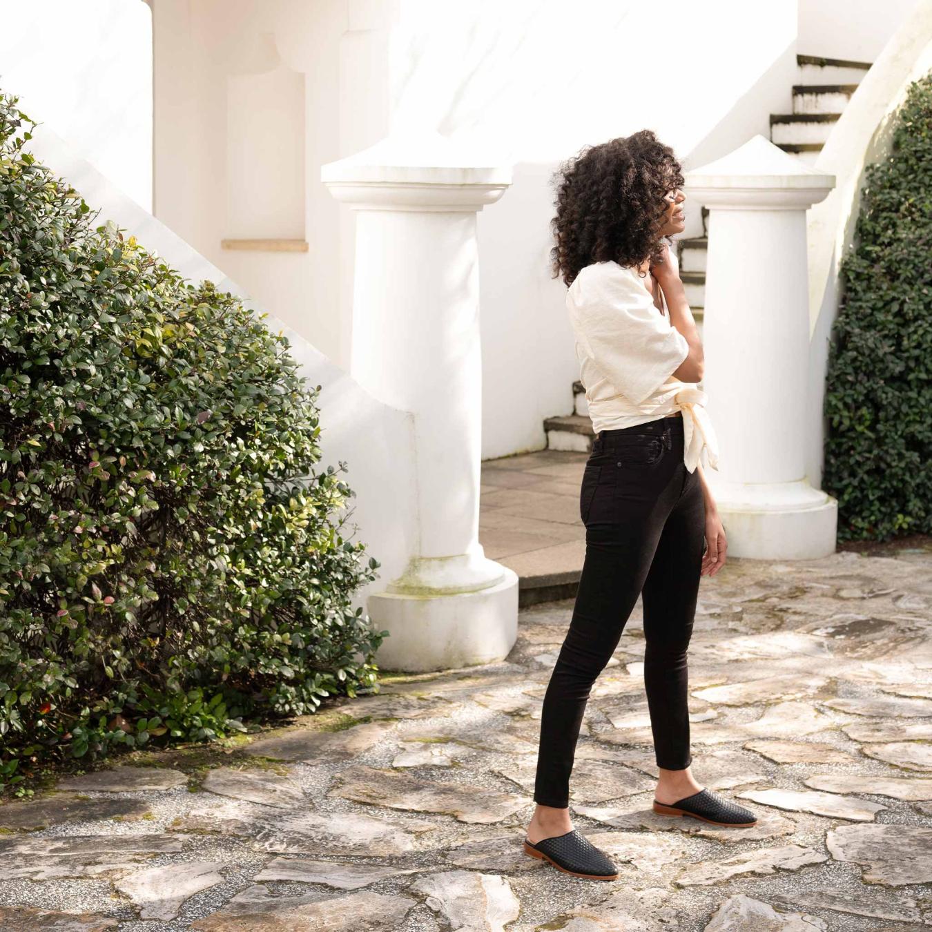 Nisolo Ama Woven Mule Woven Black | Women Loafers &amp; Mules