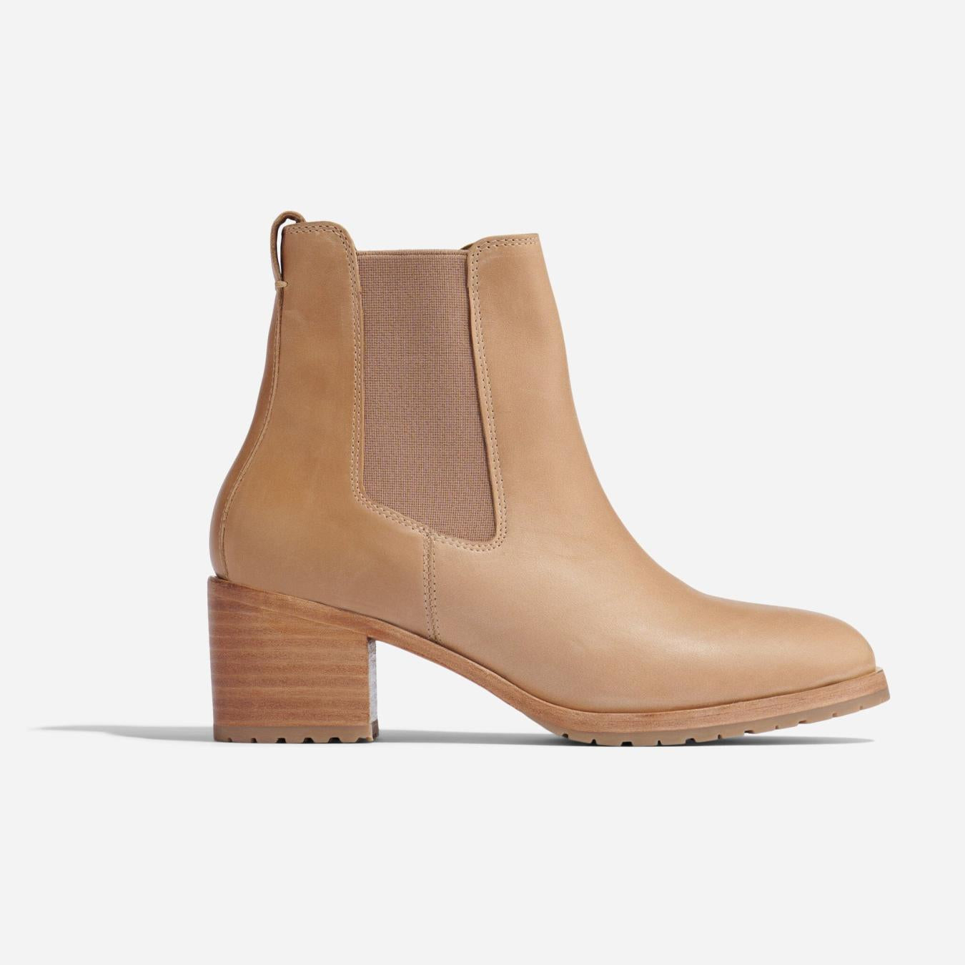 Nisolo Ana Go-To Heeled Chelsea Boot Almond | Women Heels