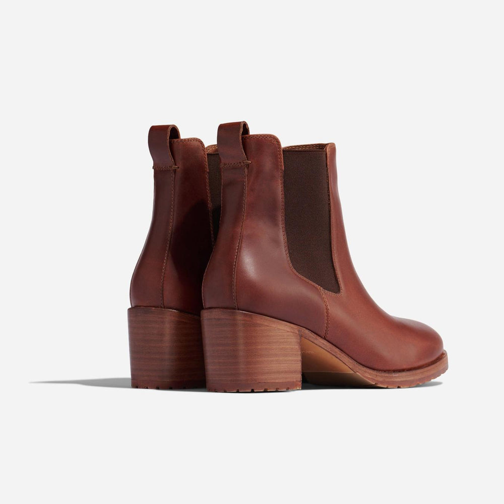 Nisolo Ana Go-To Heeled Chelsea Boot Auburn | Women Boots