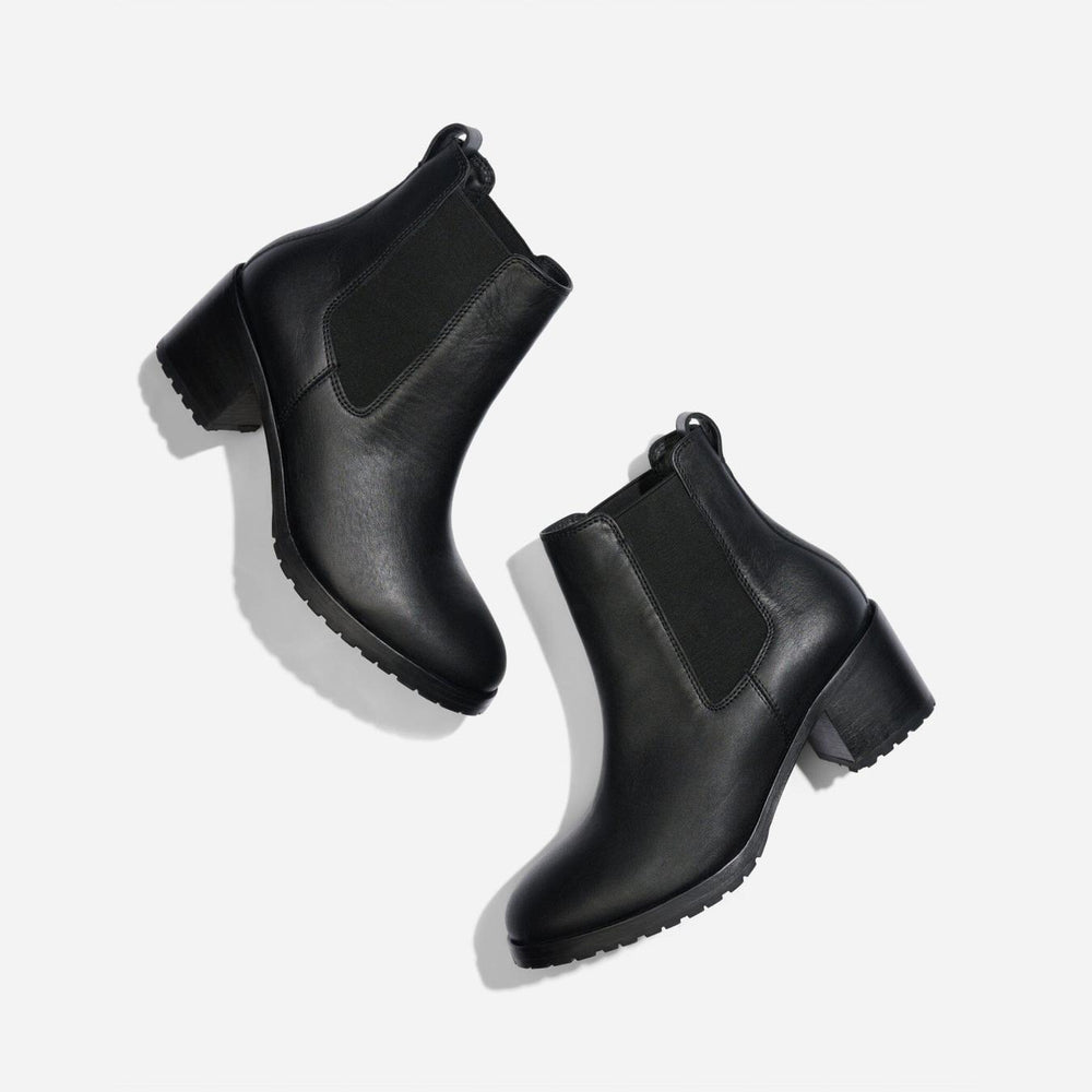 Nisolo Ana Go-To Heeled Chelsea Boot Black/Black | Women Boots