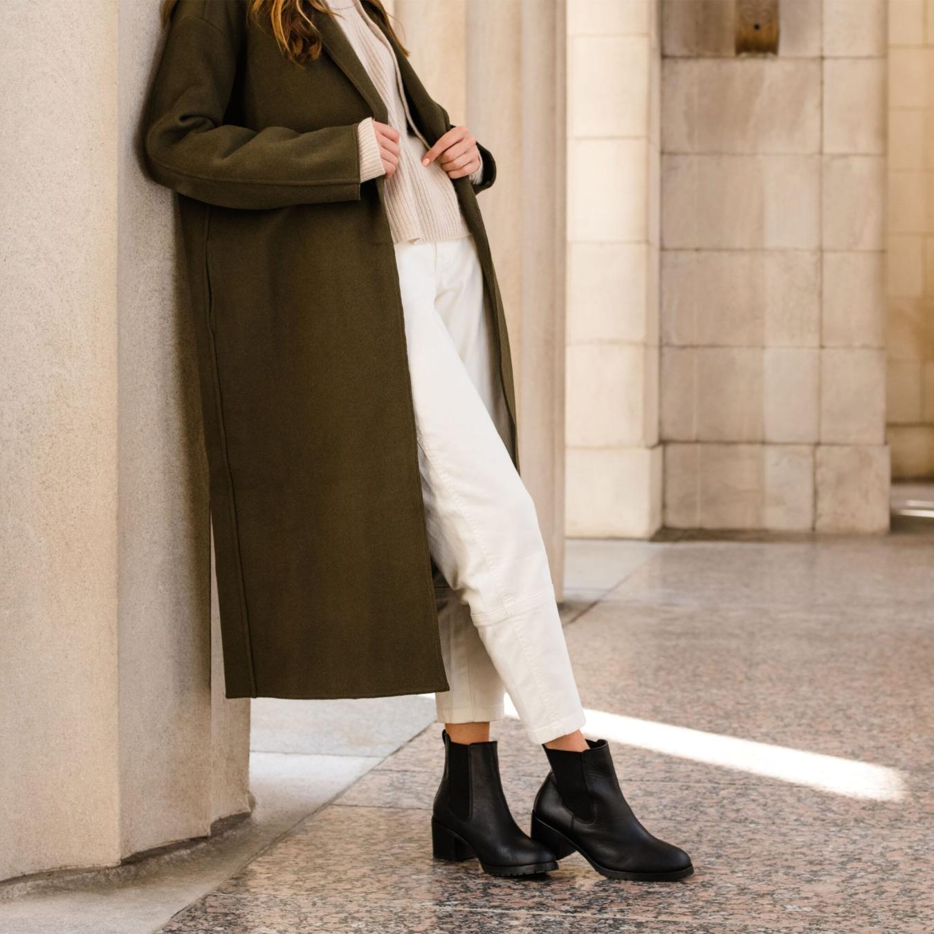 Nisolo Ana Go-To Heeled Chelsea Boot Black/Black | Women Heels