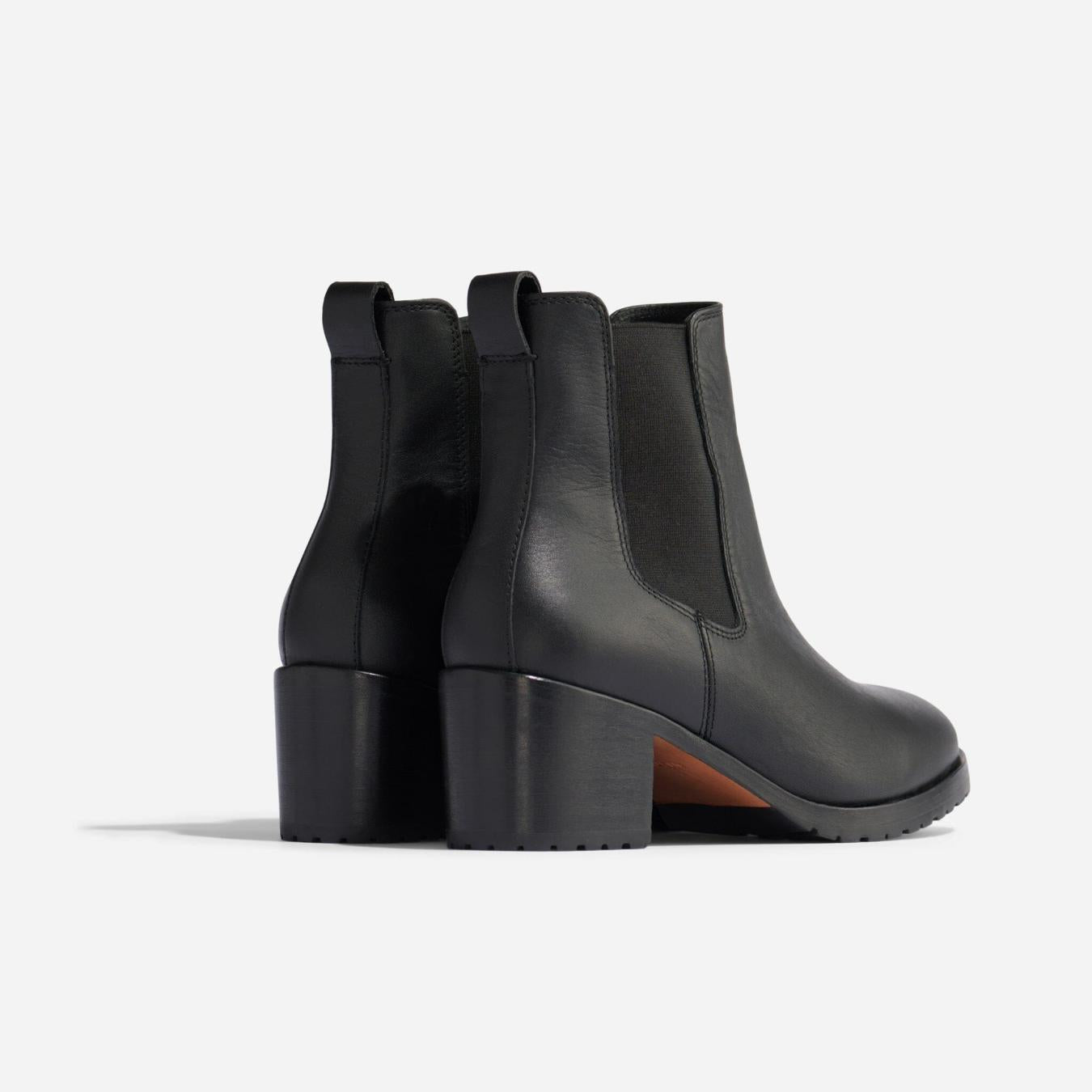 Nisolo Ana Go-To Heeled Chelsea Boot Black/Black | Women Heels