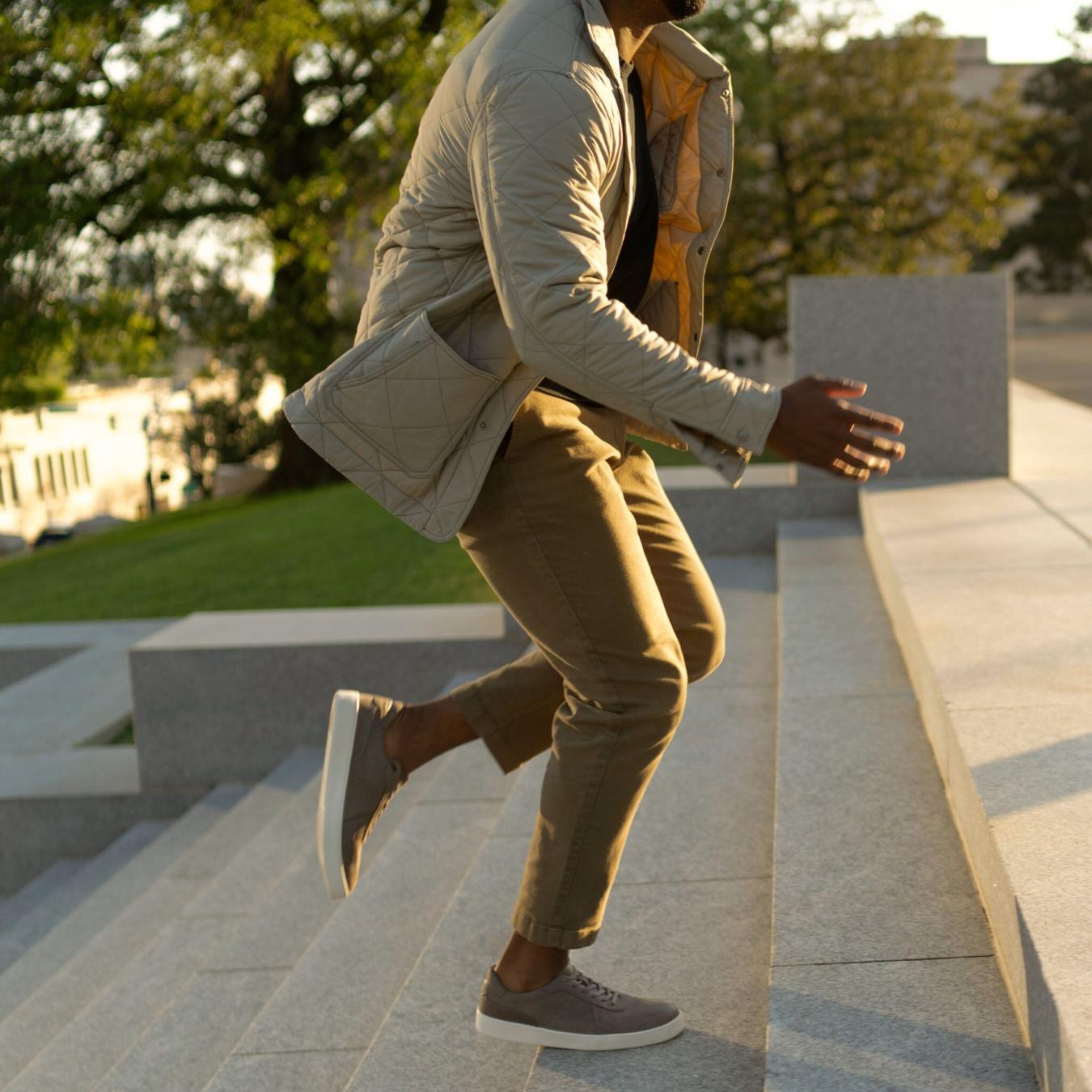 Nisolo Beto Go-To Court Sneaker Grey | Men Sneakers