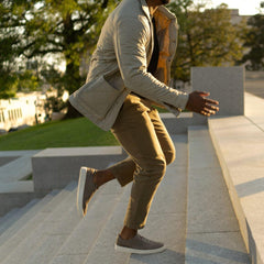 Nisolo Beto Go-To Court Sneaker Grey | Men Sneakers