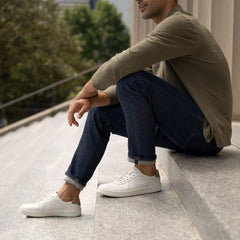 Nisolo Beto Go-To Court Sneaker White | Men Sneakers