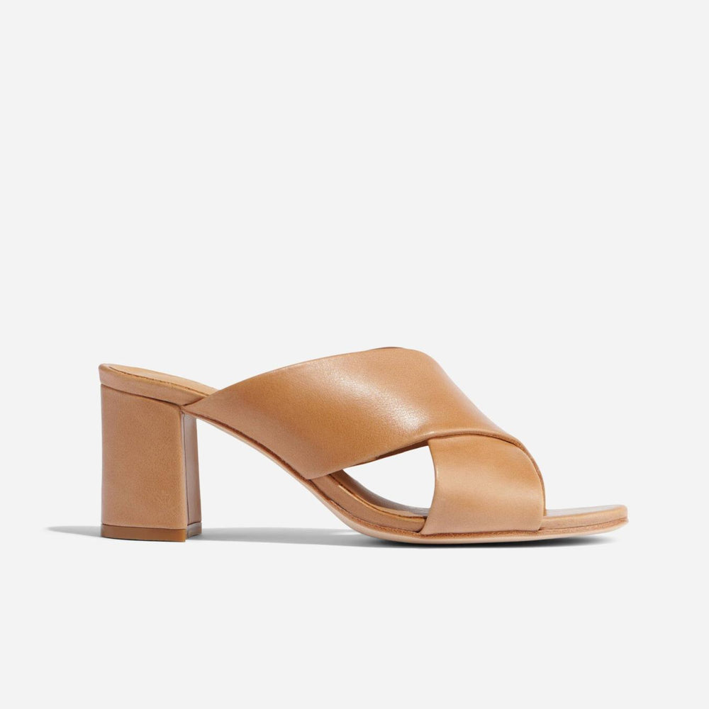 Nisolo Carina Cross Strap Mule Almond | Women Heels