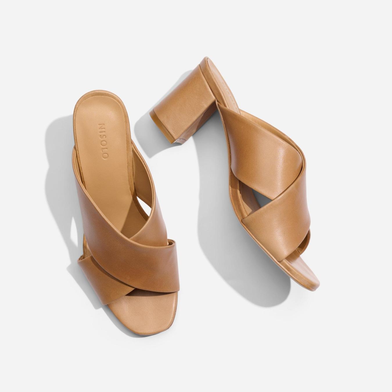Nisolo Carina Cross Strap Mule Almond | Women Loafers &amp; Mules