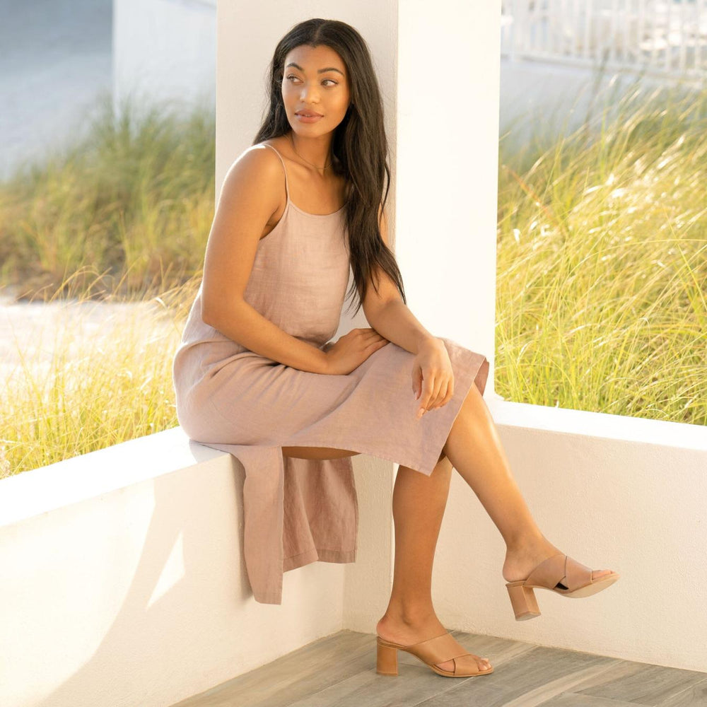 Nisolo Carina Cross Strap Mule Almond | Women Loafers &amp; Mules