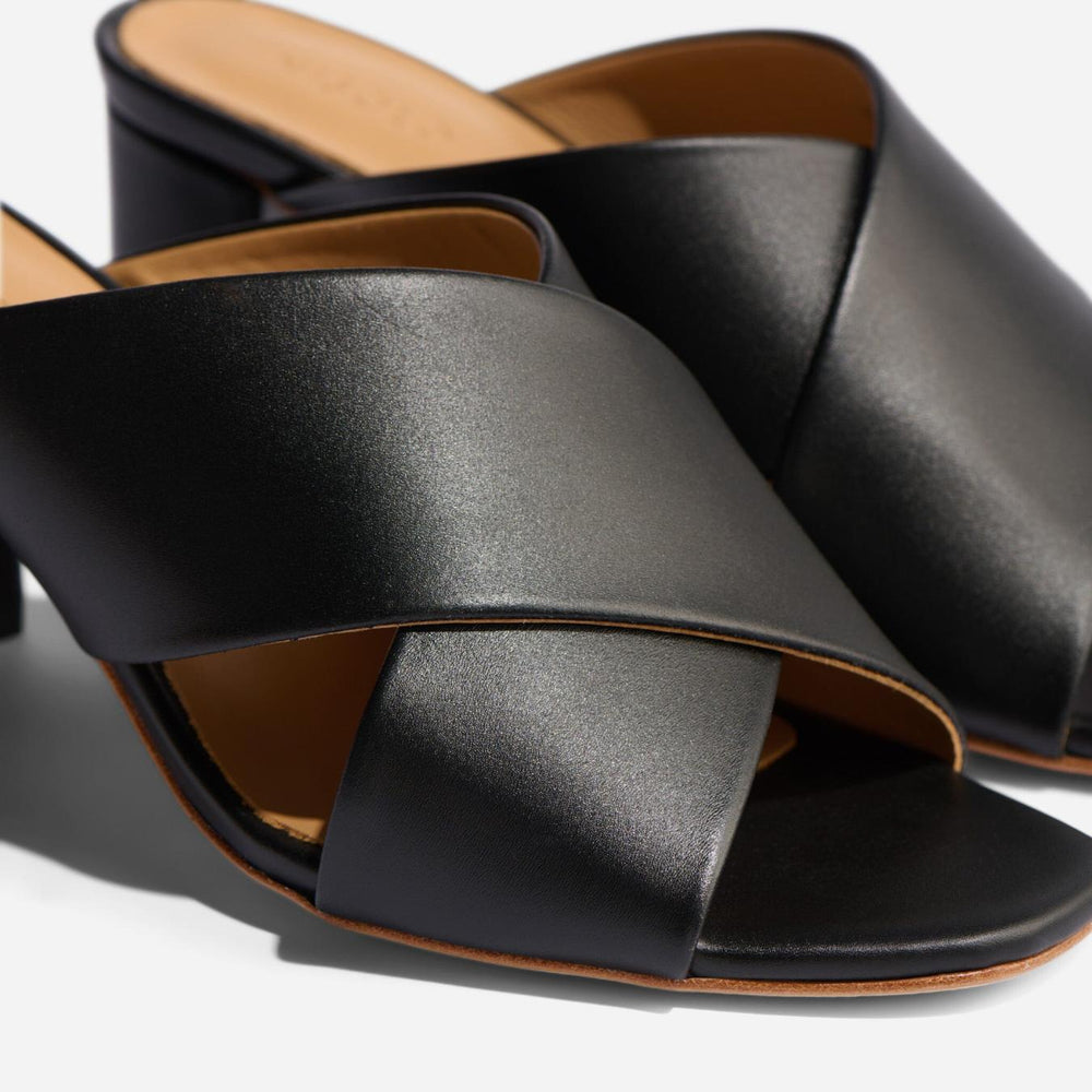 Nisolo Carina Cross Strap Mule Black | Women Heels