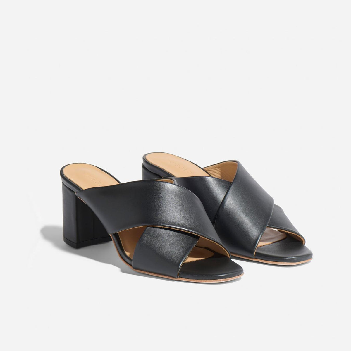 Nisolo Carina Cross Strap Mule Black | Women Sandals