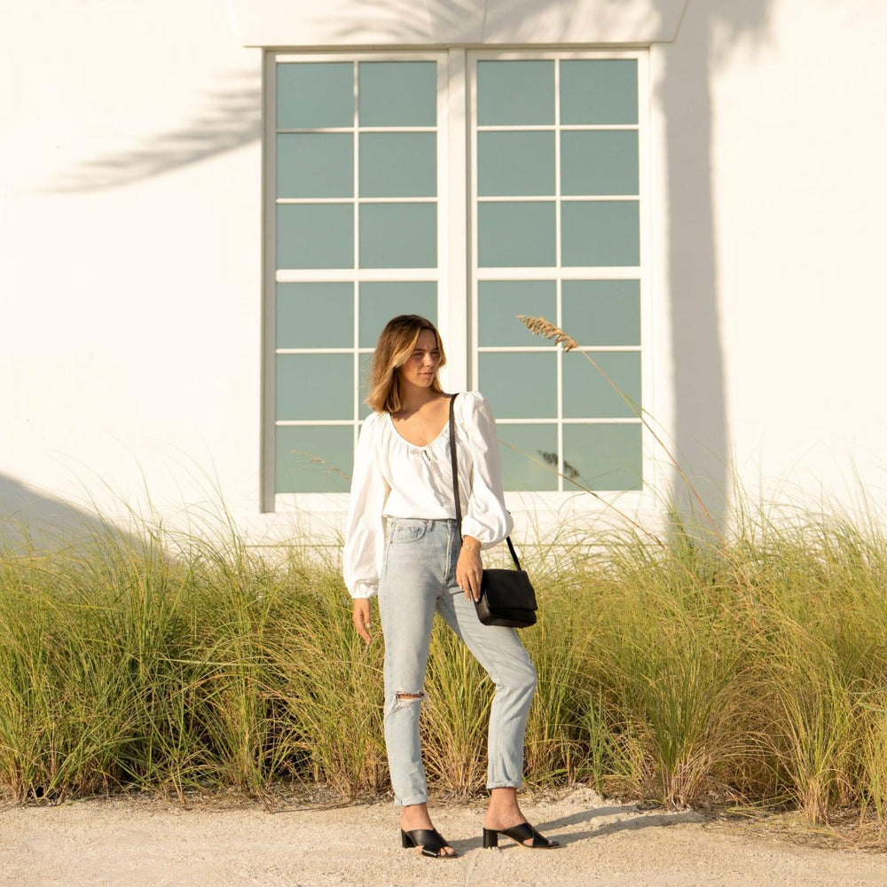 Nisolo Carina Cross Strap Mule Black | Women Sandals