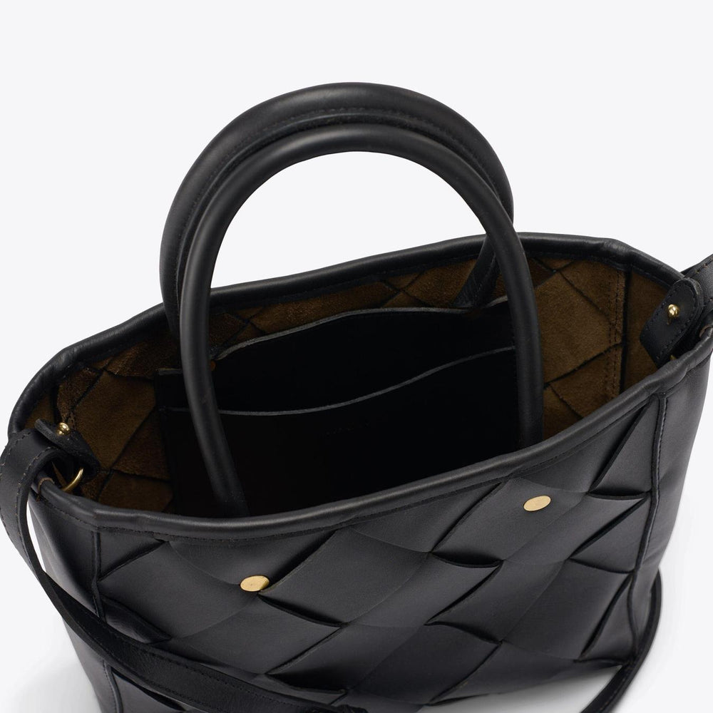 Nisolo Carry-All Handwoven Satchel Black | Women Bags &amp; Wallets