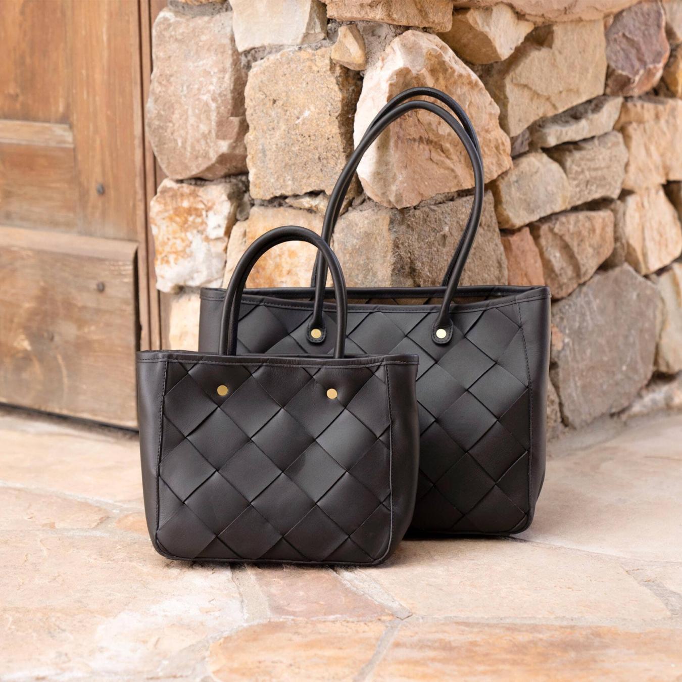 Nisolo Carry-All Handwoven Satchel Black | Women Bags &amp; Wallets
