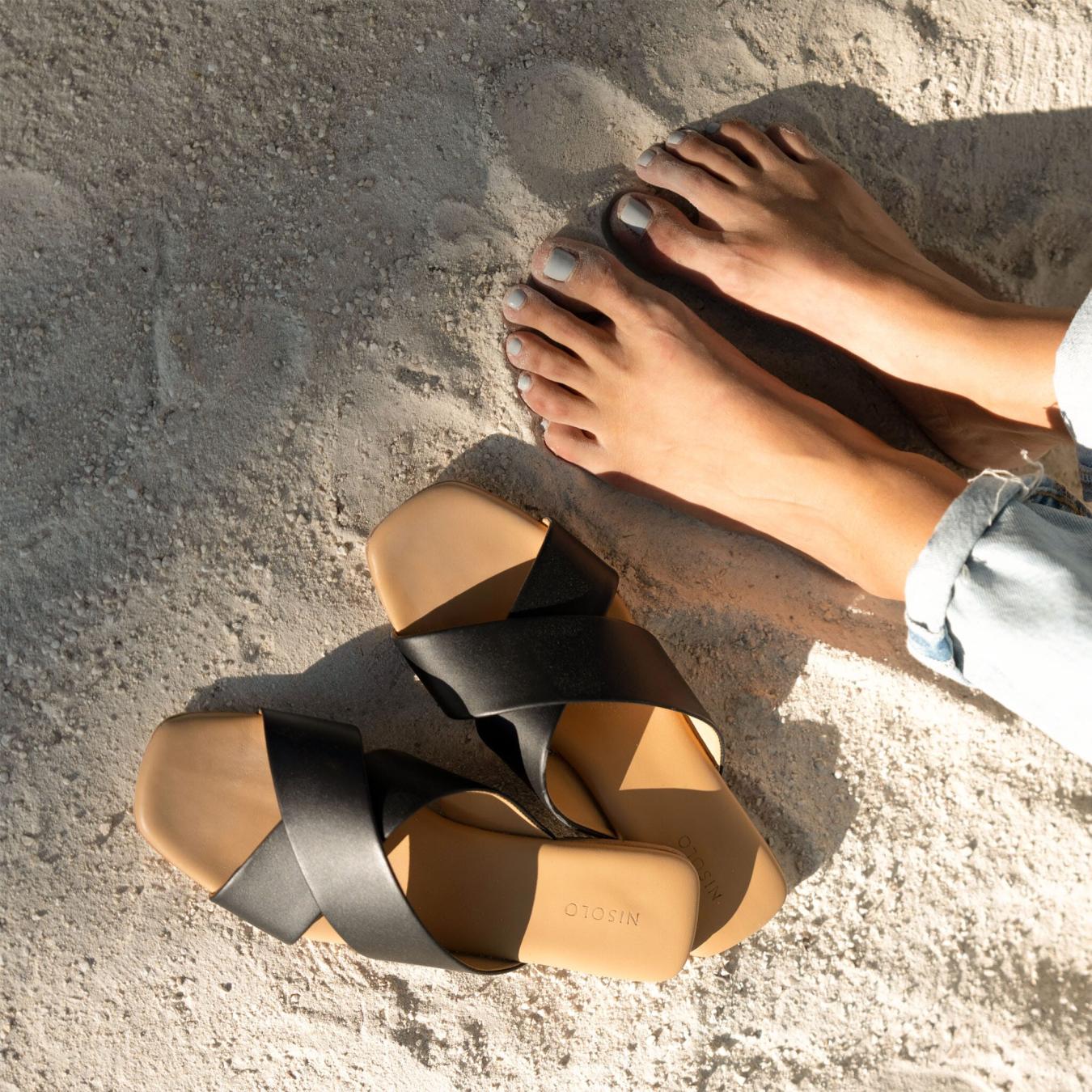 Nisolo Catalina Slide Sandal Black | Women Flats &amp; Slip Ons