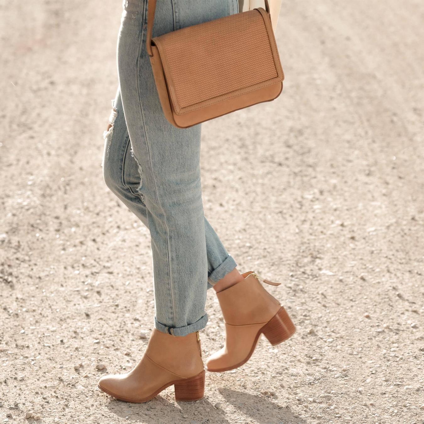 Nisolo Clara Crossbody Almond | Women Bags &amp; Wallets