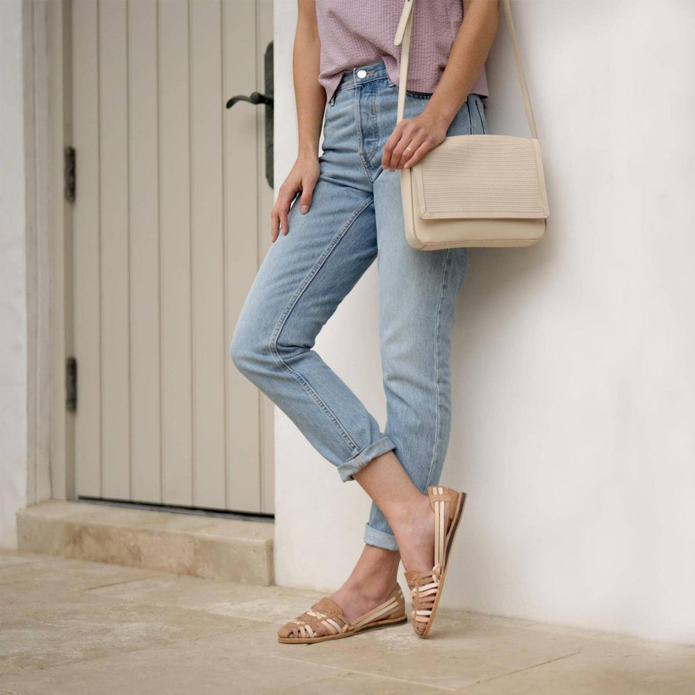 Nisolo Clara Crossbody Woven Bone | Women Bags &amp; Wallets