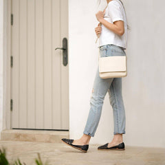 Nisolo Clara Crossbody Woven Bone | Women Bags &amp; Wallets