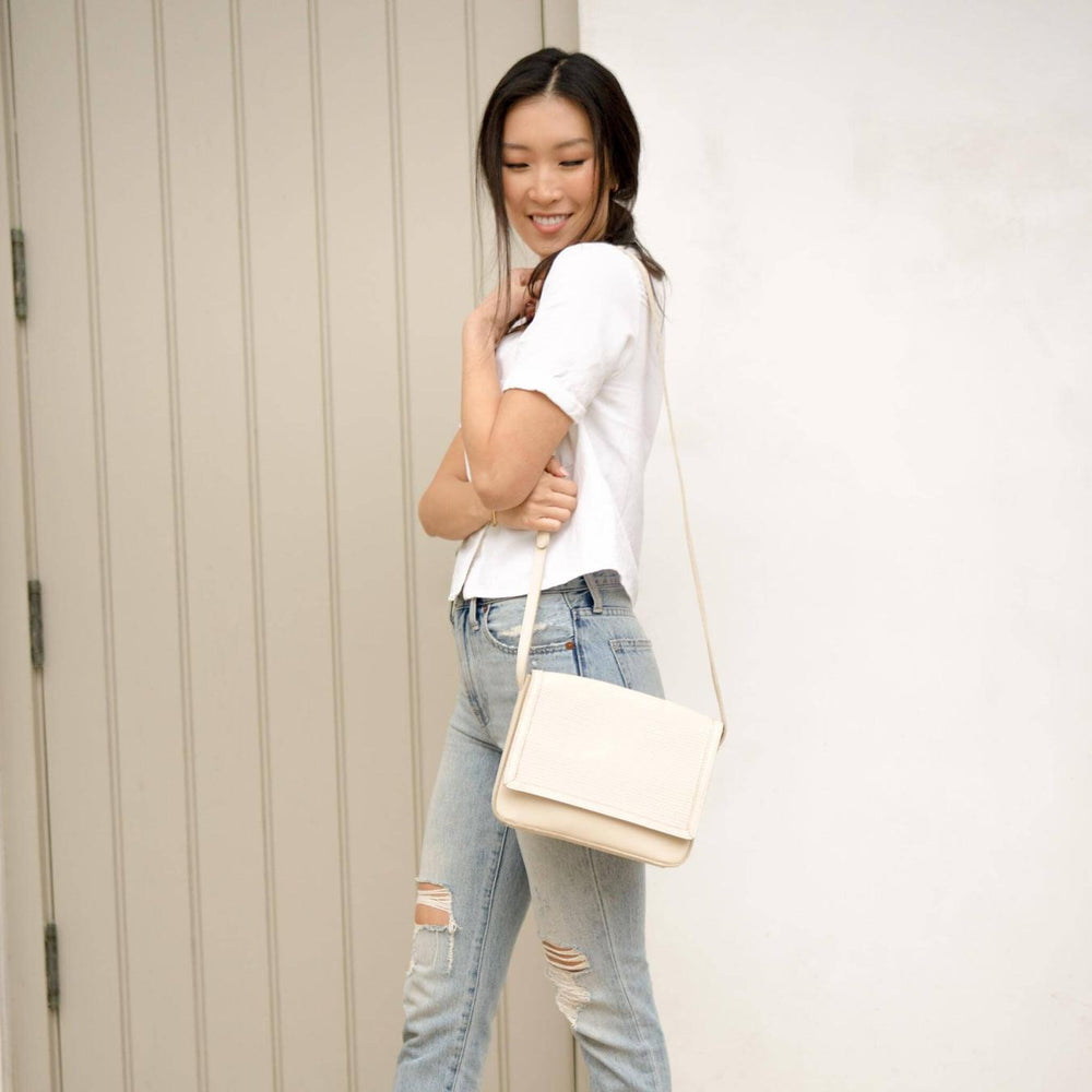 Nisolo Clara Crossbody Woven Bone | Women Bags &amp; Wallets