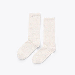Nisolo Cotton Crew Sock Ivory Multicolor Marl | Women Socks
