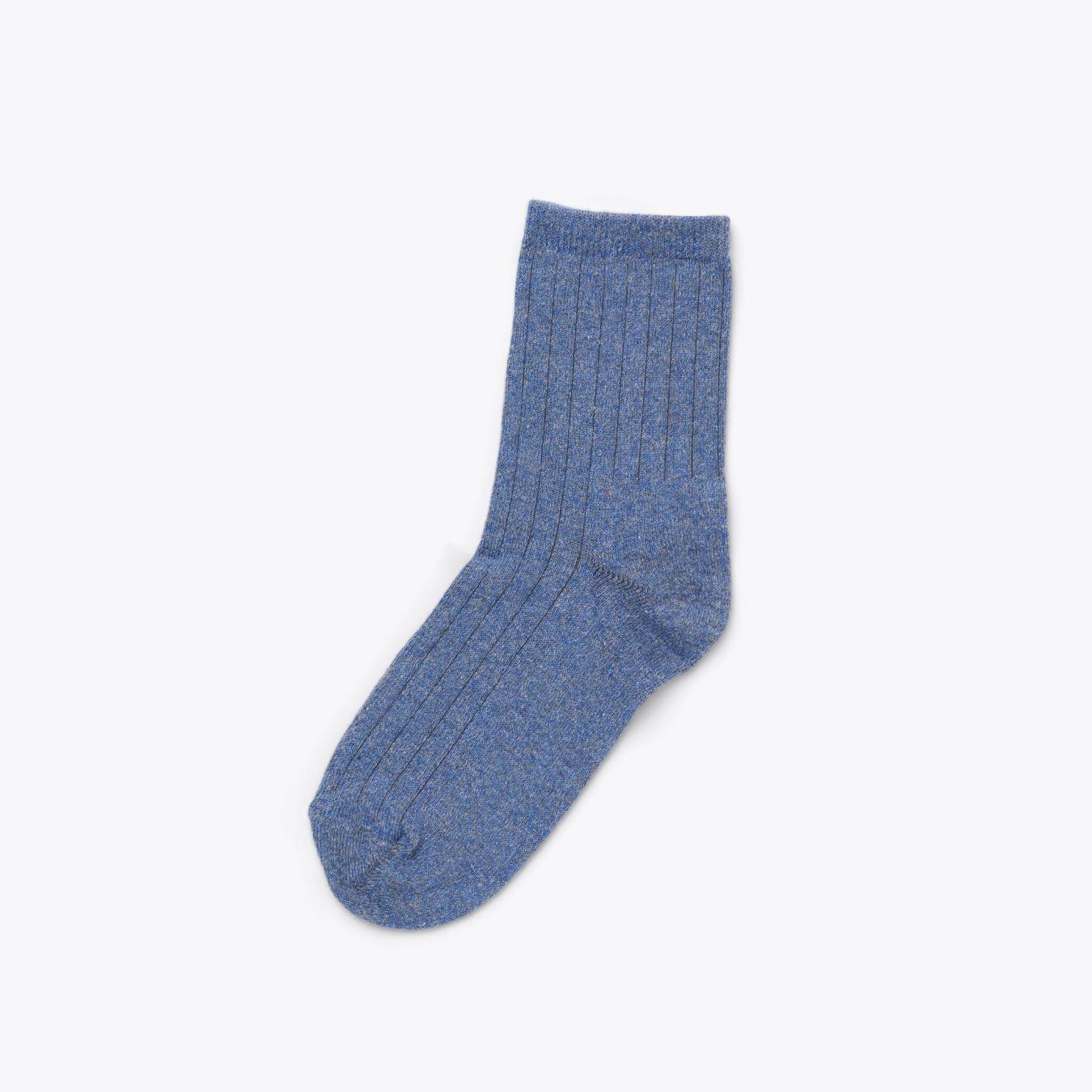 Nisolo Cotton Mid Sock Indigo Marl | Men Socks