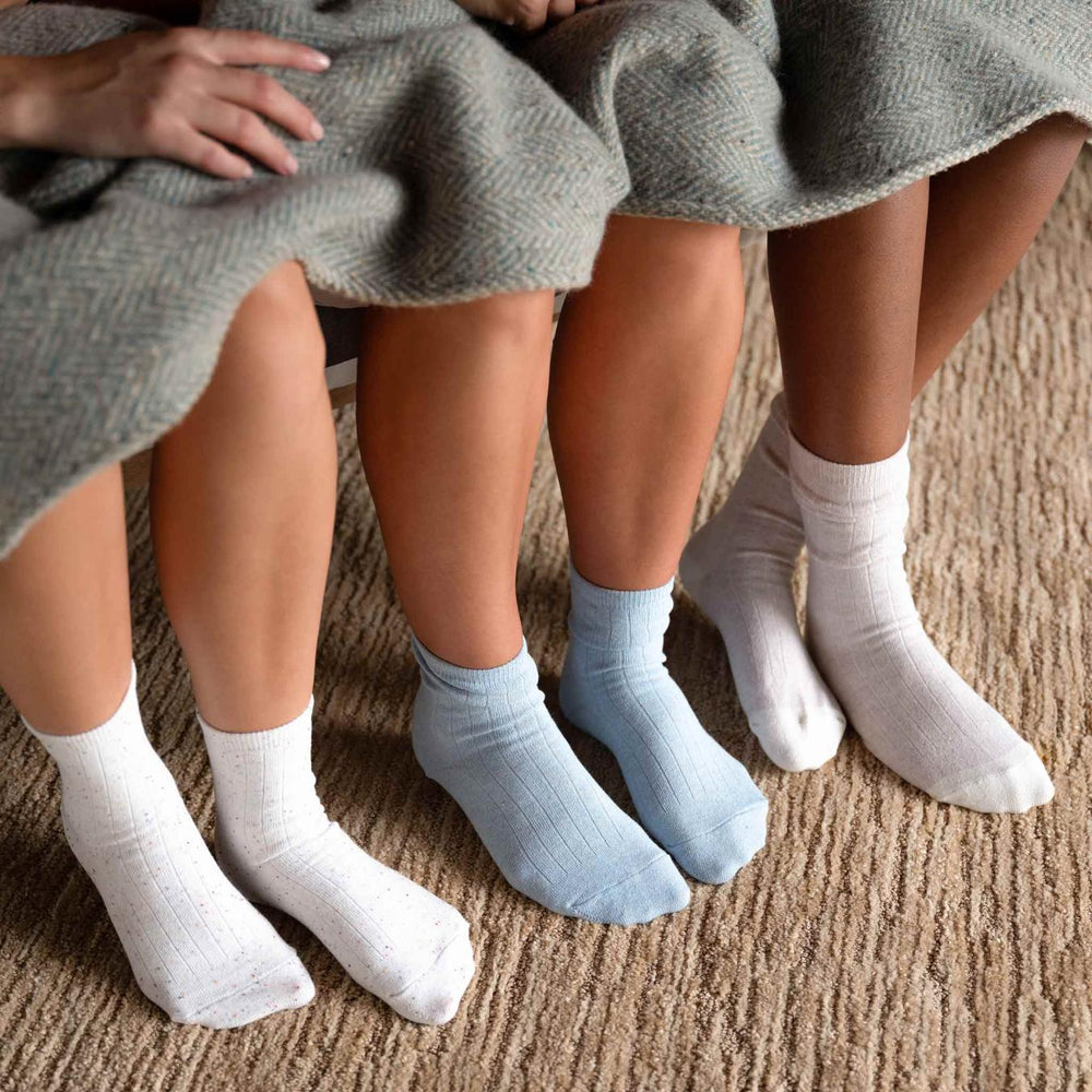 Nisolo Cotton Mid Sock Indigo Marl | Women Socks
