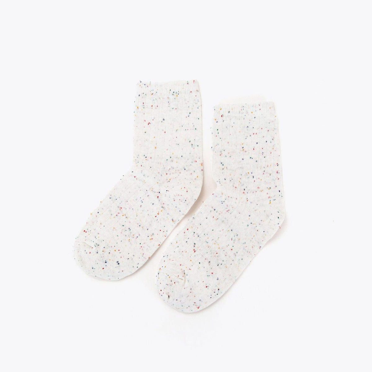 Nisolo Cotton Mid Sock Ivory Multicolor Marl | Men Socks