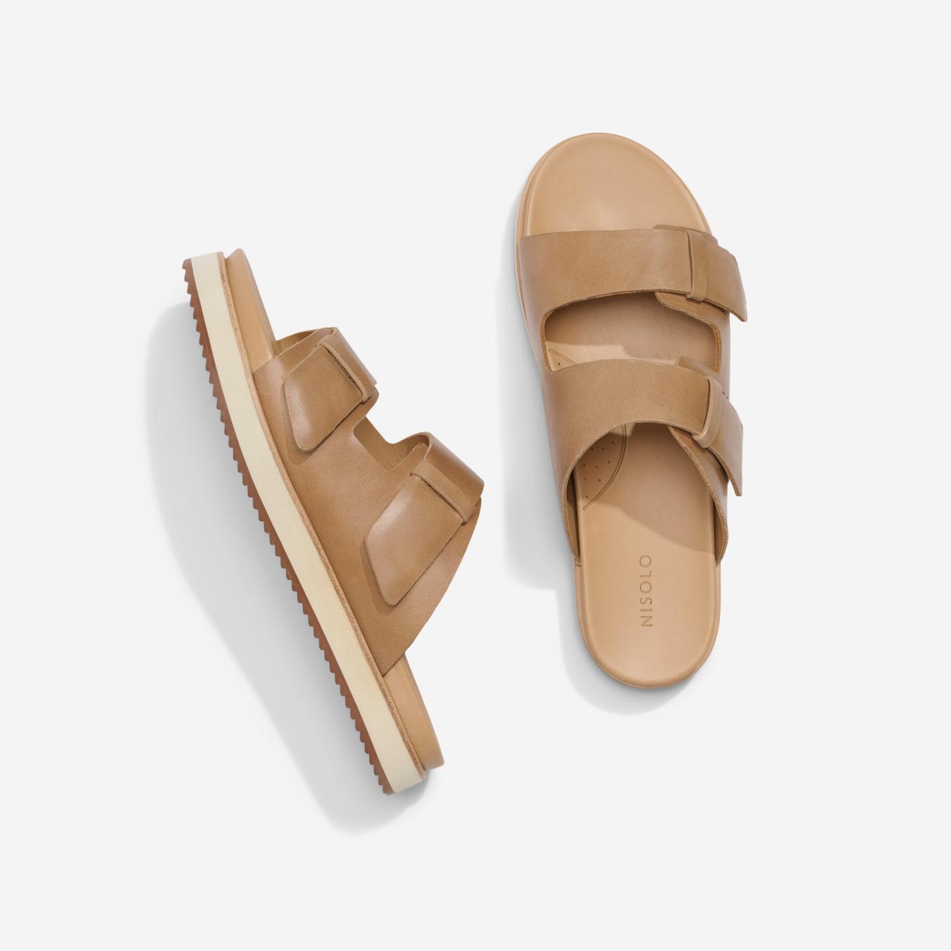 Nisolo Ella Flatform Slide Almond | Women Sandals