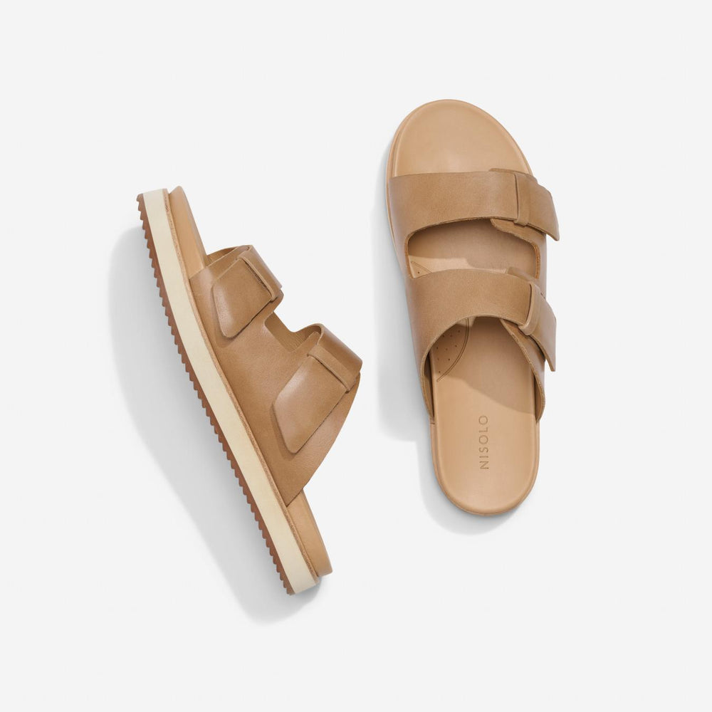 Nisolo Ella Flatform Slide Almond | Women Sandals